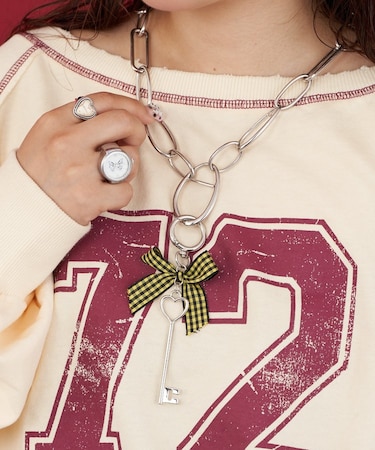 【Ciaopanic】me＋meリボンキーチェーンネックレス