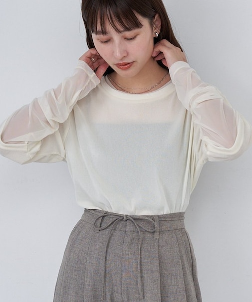 【Kastane】B ベロアレイヤードライクトップス