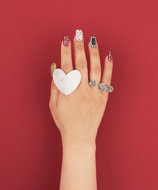 【Ciaopanic】me＋meフラワーハートリングセット