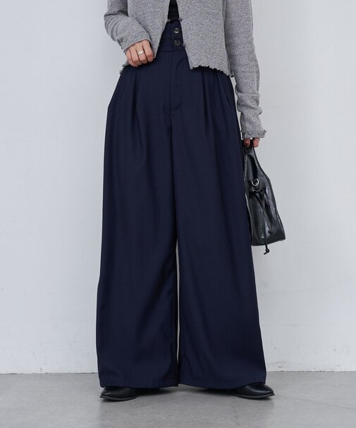 【Kastane】B パイピングハイウエストパンツ