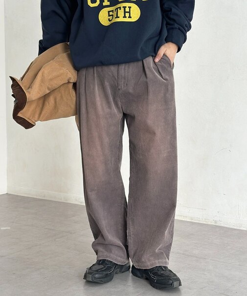 フェードコーデュロイイージーパンツ