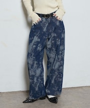 【WHO'S WHO gallery】アソート柄ローライズデニム