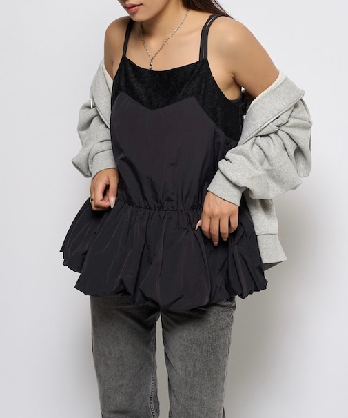 【WHO'S WHO gallery】ナイロンバルーンワンピ