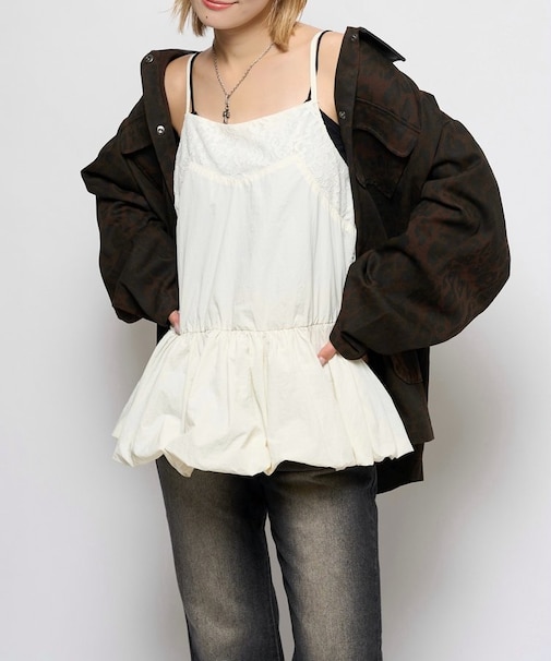 【WHO'S WHO gallery】ナイロンバルーンワンピ