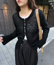 【CAPRICIEUX LE'MAGE】テンセルウールホックカーディガン