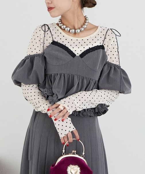 【Ciaopanic】【Lum?】オフショルフリルビスチェ