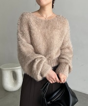 【CAPRICIEUX LE'MAGE】フェザーラウンドプルオーバー