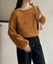 スパンコールMIXローゲージニット