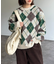 モヘアライクチェックニットプルオーバー