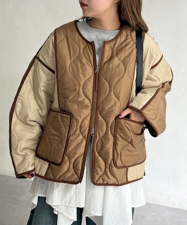 切替キルティングジャケット