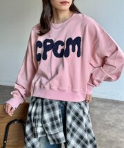 CPCMロゴ刺繍裏毛プルオーバー