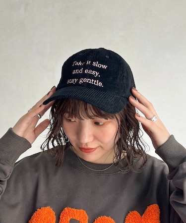 コーデュロイロゴキャップ