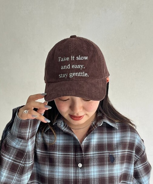 コーデュロイロゴキャップ