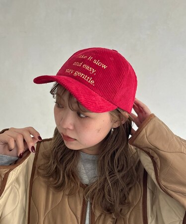コーデュロイロゴキャップ