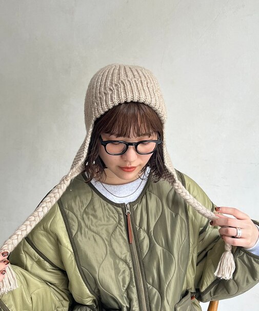 ニットフライトキャップ