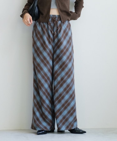 【Kastane】ネルチェックイージーパンツ