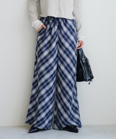 【Kastane】ネルチェックイージーパンツ