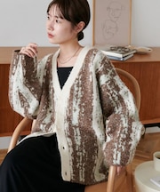 【Discoat】ジャガードオーバーカーディガン