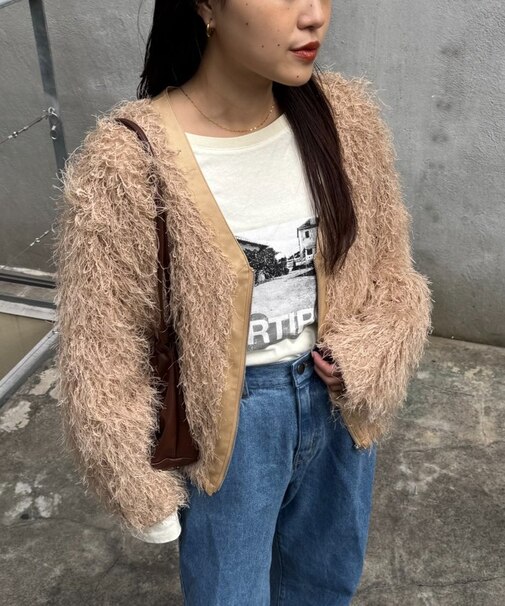 【CIAOPANIC TYPY】VネックフェザーZIPジャケット