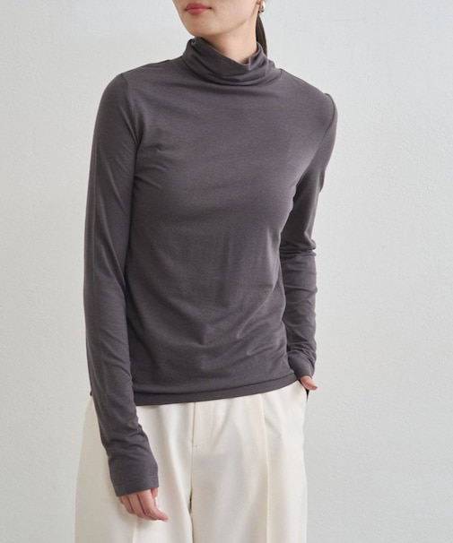 【earthy_】ベーシックタートルカットソー