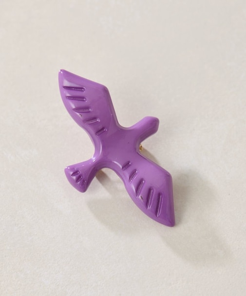 【ear PAPILLONNER】はばたく鳥ブローチ