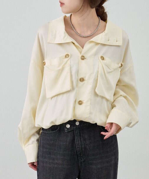 【SHENERY】ビッグポケットシャツ