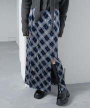 【Kastane】チェックベロアスカート