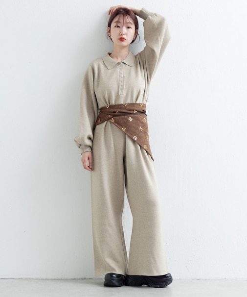 【Kastane】ニットオールインワン