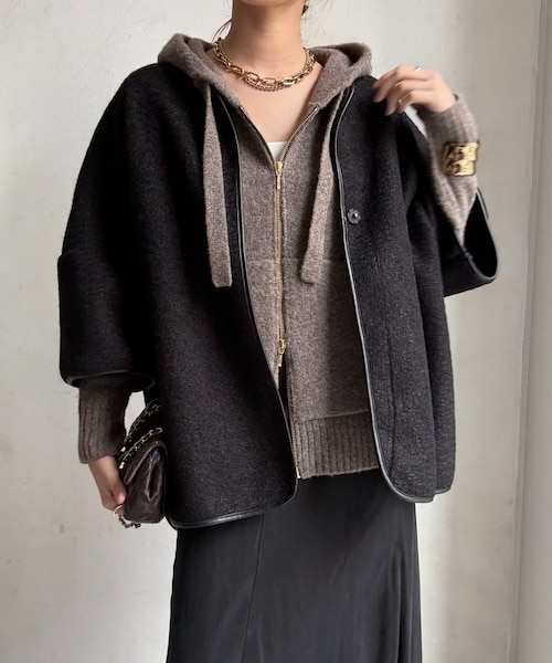 新品　Dou Dou ウーレットポンチョ風アウター DouDou】ウーレットポンチョ風アウター｜パルグループアウトレットの