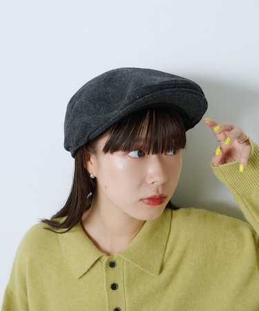 【Kastane】【WHIMSIC】ヘリンボーンハンチングキャップ