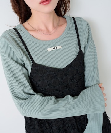 【Kastane】ニットタグロンTEE