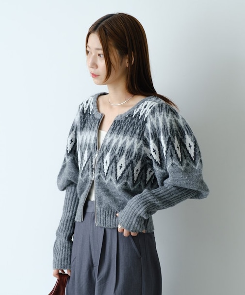 【Kastane】ノルディックZIPカーディガン