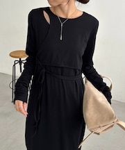 【CAPRICIEUX LE'MAGE】レイヤードアシメワンピース