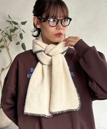 アソート配色ステッチマフラー