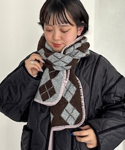 アソート配色ステッチマフラー