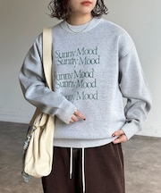 リバーシブル配色ロゴスウェットライクニット