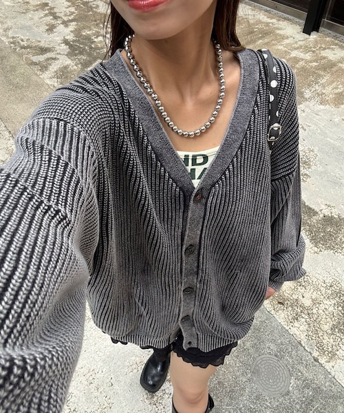 Ciaopanic】ストーンウォッシュニットカーディガン｜パルグループ
