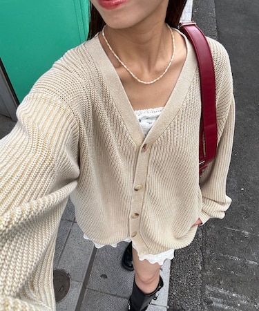 【Ciaopanic】ストーンウォッシュニットカーディガン