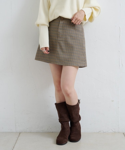 【Kastane】SETUPチェックミニスカート
