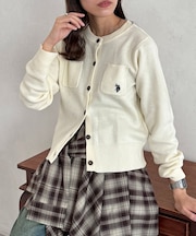 【U.S. POLO ASSN.】スウェットライクポケ付きカーディガン