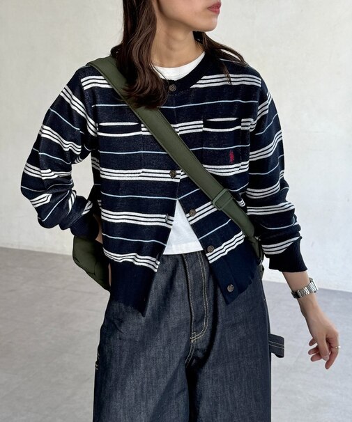 【U.S. POLO ASSN.】スウェットライクポケ付きカーディガン