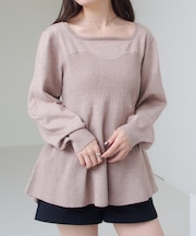 【Kastane】ビスチェペプラムニット