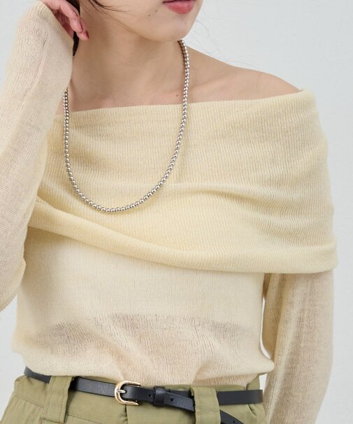 【SHENERY】シアーオフショルニット