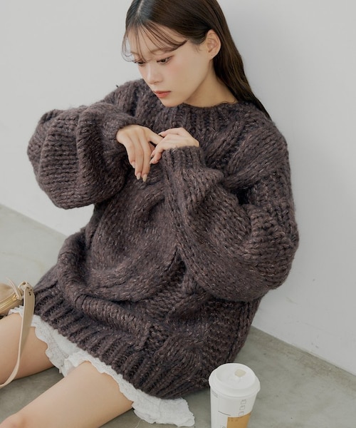 chico ビッグケーブルルーズミニワンピース Chico】ビッグケーブルルーズミニワンピース｜パルグループ