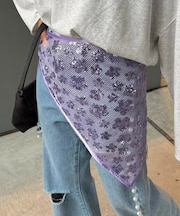 【CIAOPANIC TYPY】H.Sスパンコール三角スカーフ