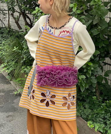 【Ciaopanic】H.Sボーダーフラワーカットキャミチュニック