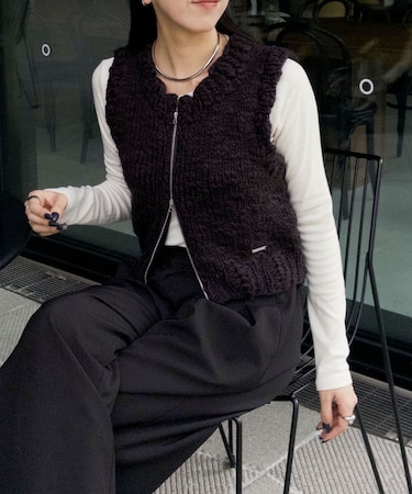 【CAPRICIEUX LE'MAGE】ハンドニットベスト