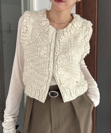 【CAPRICIEUX LE'MAGE】ハンドニットベスト