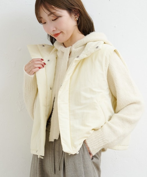 【Kastane】B ナイロン中綿ベスト