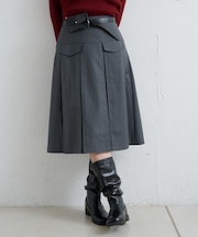 【Kastane】ポケットプリーツミドルスカート